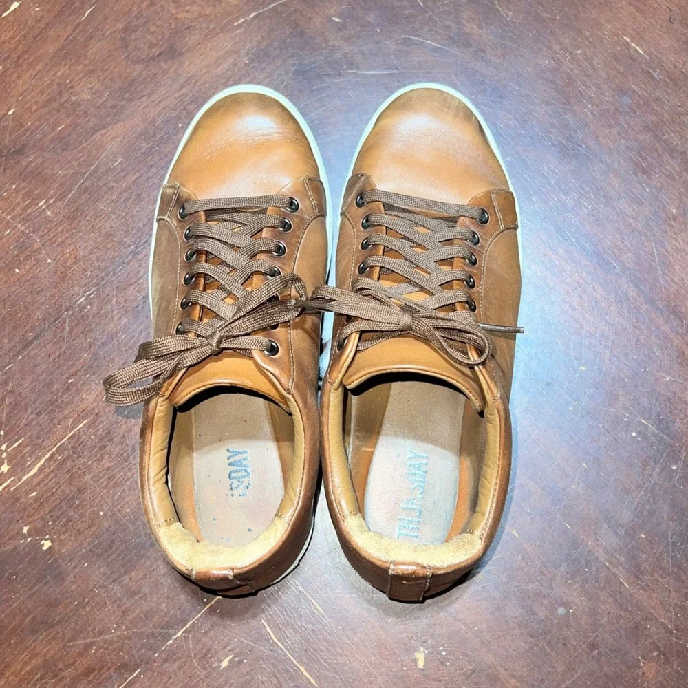 Thursday Boot Company Premier Low Top Toffee Leather Sneakers Mens 9.5 Wide